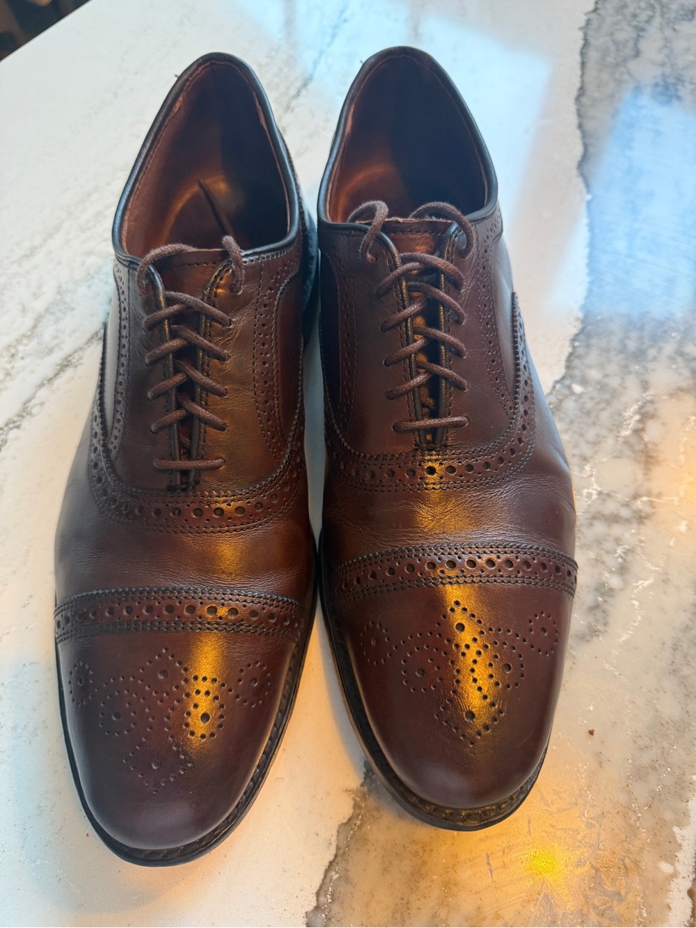 Allen Edmonds Strand Dark Brown Cap Toe Oxford Shoes